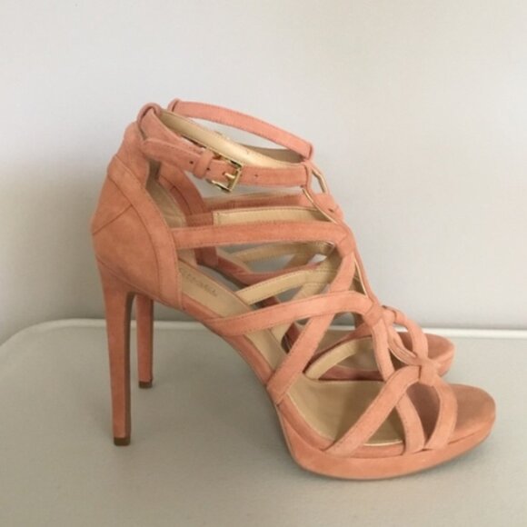 NEW MICHAEL Michael Kors Sandra Suede Platform Sandal - Picture 4 of 5